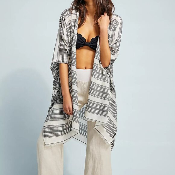 Anthropologie Striped Kimono - Picture 1 of 8